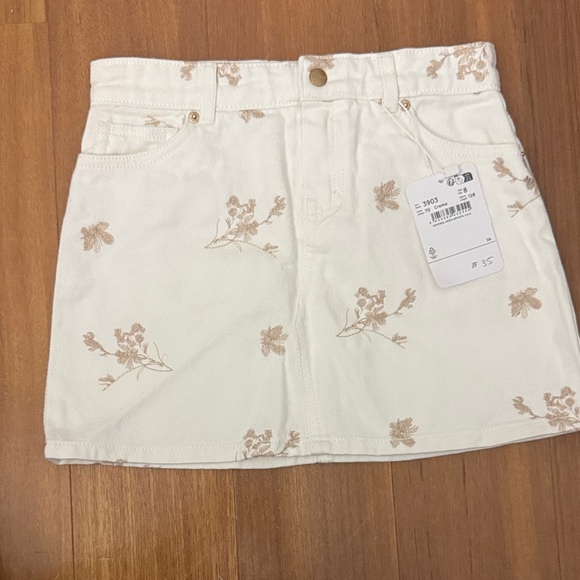 Mayoral Cream Floral  Denim Skirt - New with Tags! - Picture 1 of 2